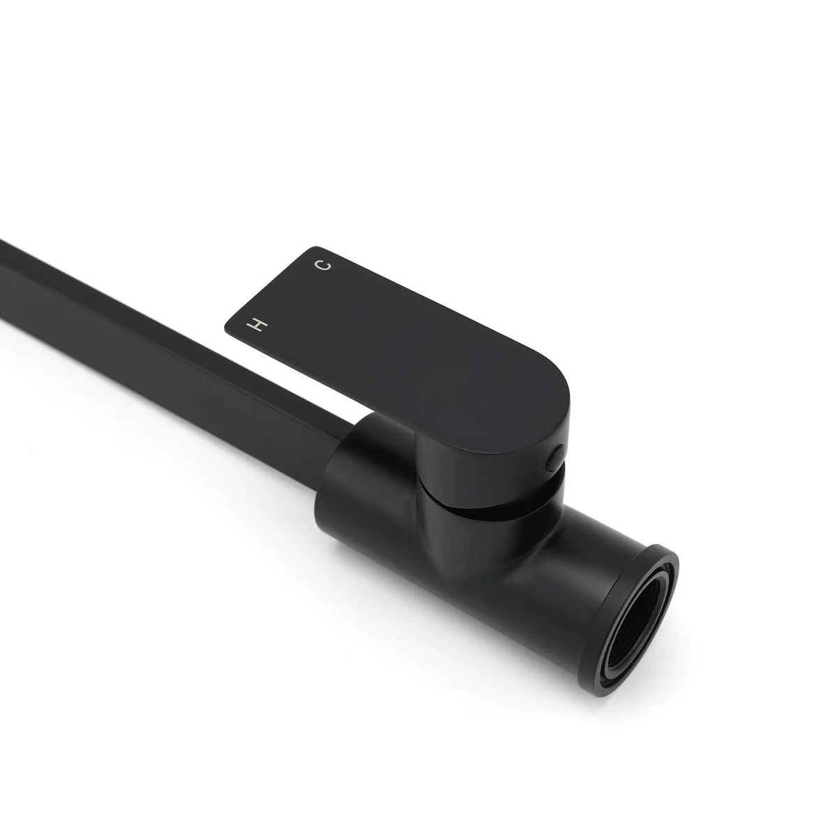 WELS Matte Black High Rise Gooseneck Kitchen Sink Laundry Mixer Faucet Tapware - Image 5