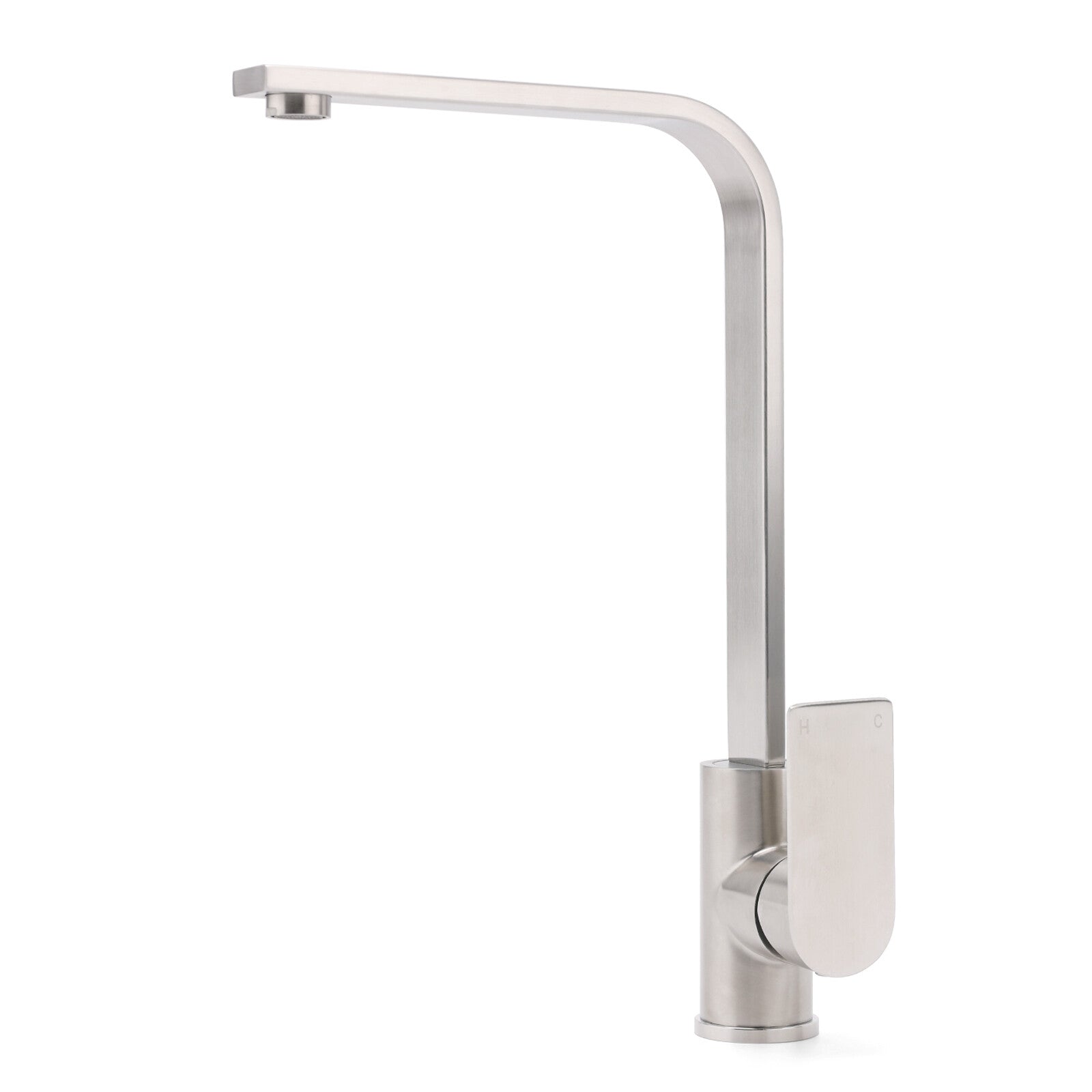 WELS Brushed Nickel Square Kitchen Sink Laundry Mixer 360º Swivel Faucet Tapware - Image 3