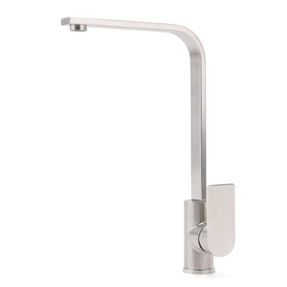 WELS Brushed Nickel Square Kitchen Sink Laundry Mixer 360º Swivel Faucet Tapware - Image 3