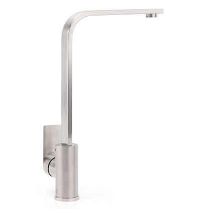 WELS Brushed Nickel Square Kitchen Sink Laundry Mixer 360º Swivel Faucet Tapware - Image 4