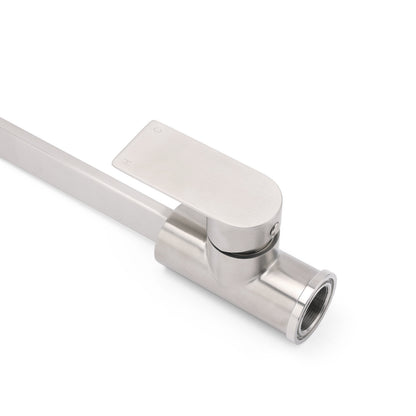 WELS Brushed Nickel Square Kitchen Sink Laundry Mixer 360º Swivel Faucet Tapware - Image 5