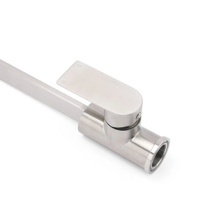 WELS Brushed Nickel Square Kitchen Sink Laundry Mixer 360º Swivel Faucet Tapware - Image 5