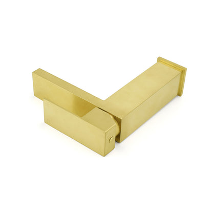 Brushed Gold 165mm Square Basin Mixer Faucet Hot Cold Tap Kitchen Laundry Vanity - Image 5