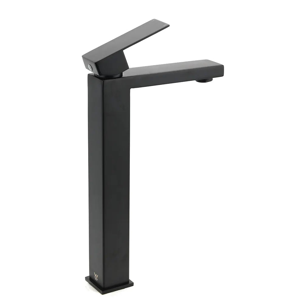 Matt Black Stainless Steel Square Tall Basin Mixer Sink Tap High Vanity Spout - Image 3