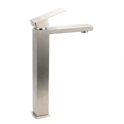 WELS Square Tall Basin Vessel Mixer Faucet Tap Kitchen Laundry Brushed Nickel - Image 3