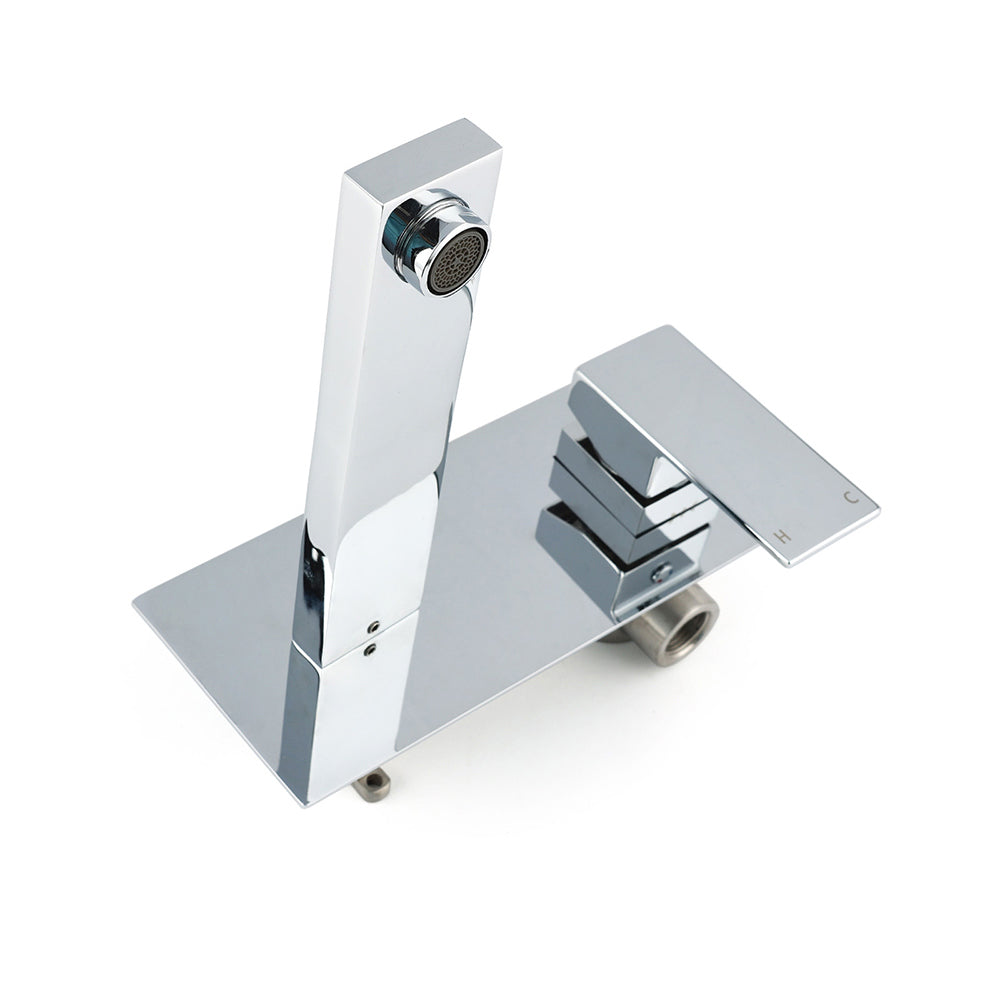 WELS 7.5L/min Basin Mixer Bathroom Vanity Brass Chrome Wall Mounted Spout Outlet - Image 4