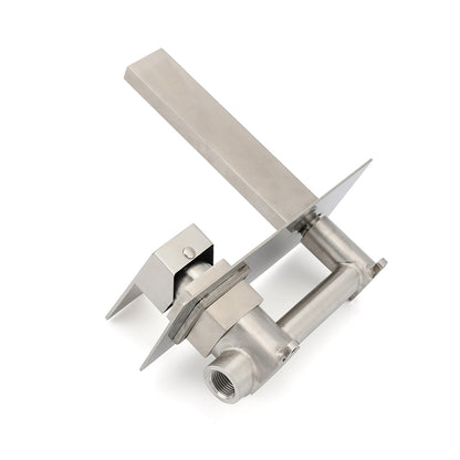 Brushed Nickel Square Wall Mount Basin Mixer Laundry Vanity Tap Spout Faucet Set - Image 5