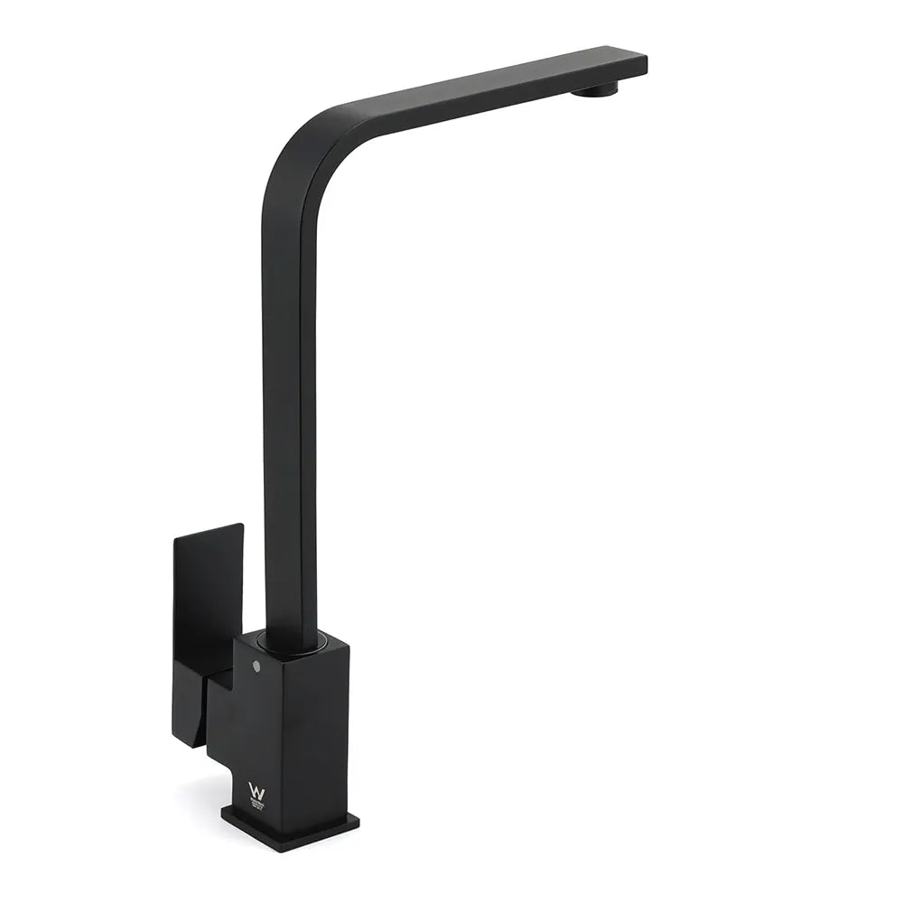Matt Black Square Gooseneck 360 Swivel Laundry Sink Kitchen Mixer Faucet Tapware - Image 3