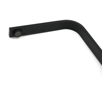 Matt Black Square Gooseneck 360 Swivel Laundry Sink Kitchen Mixer Faucet Tapware - Image 3