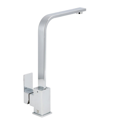 WELS Chrome Square Gooseneck Spout Swivel Laundry Sink Kitchen Mixer Faucet Tap - Image 3
