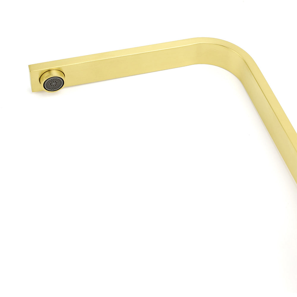 WELS Brushed Gold Gooseneck 360º Swivel Laundry Sink Kitchen Mixer Faucet Tap - Image 4
