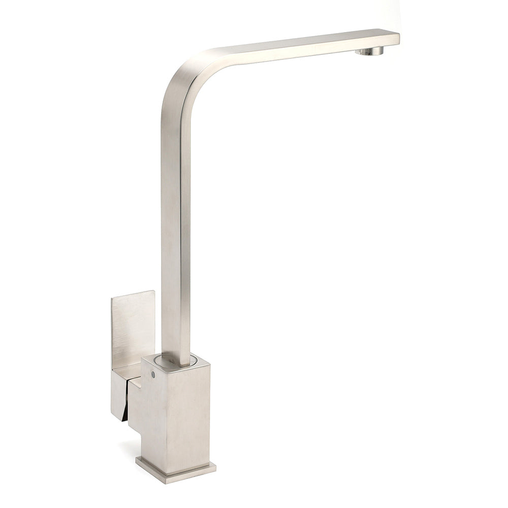 WELS Square Kitchen Sink Laundry Mixer 360º Swivel Faucet Tap Set Brushed Nickel - Image 3