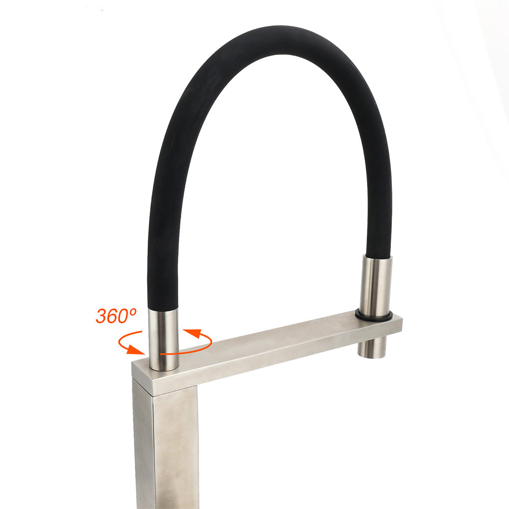WELS 6.0L/m Chrome Kitchen Sink Basin Mixer Swivel Faucet Tapware Pull Out Spout - Image 4