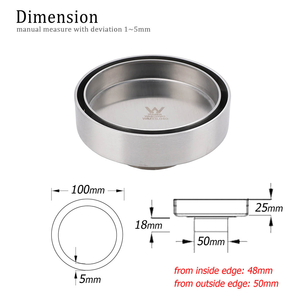 Round 100mm Tile Insert Floor Out Drain Stainless Steel Shower Grate 50mm Waste - Image 2