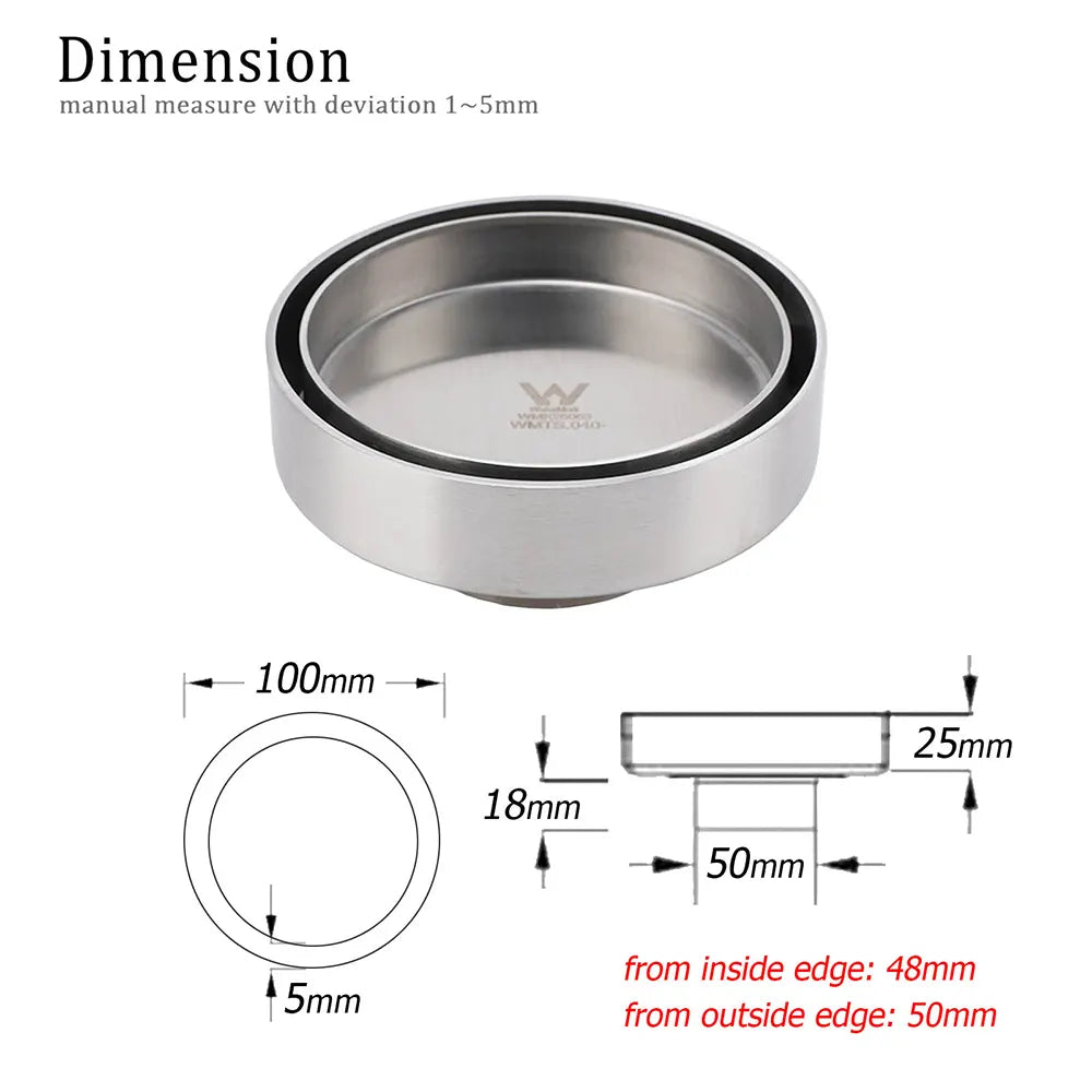 Round 100mm Tile Insert Floor Out Drain Stainless Steel Shower Grate 50mm Waste - Image 2