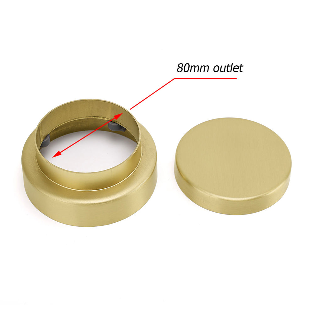 Brushed Gold 100mm In Diamater Tile Insert Floor Drain Shower Grate 75mm Outlet - Image 4