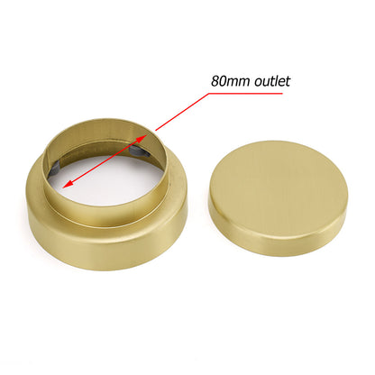 Brushed Gold 100mm In Diamater Tile Insert Floor Drain Shower Grate 75mm Outlet - Image 4
