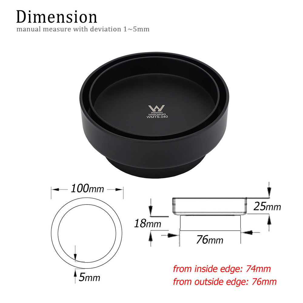 Matt Black Round 100mm Tile Insert Floor Drain Shower Grate 75mm Waste Outlet - Image 2