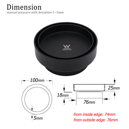 Matt Black Round 100mm Tile Insert Floor Drain Shower Grate 75mm Waste Outlet - Image 2