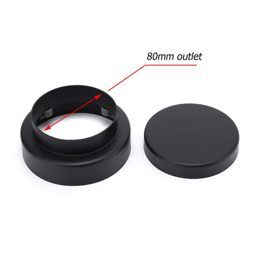 Matt Black Round 100mm Tile Insert Floor Drain Shower Grate 75mm Waste Outlet - Image 4
