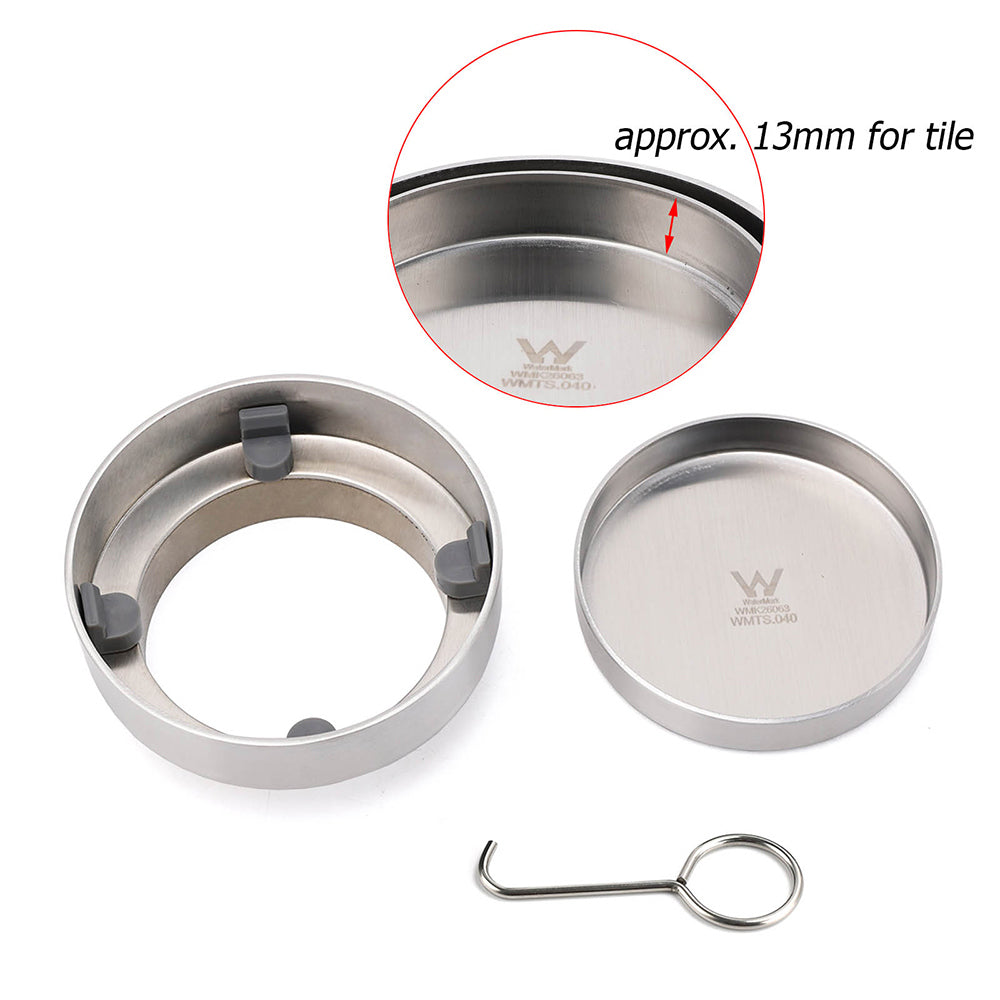 Round Circle Tile Insert Floor Drain Stainless Steel Shower Grate 75mm Outlet - Image 3