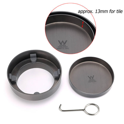 Gun Metal Round 100mm Diameter Tile Insert Floor Drain Shower Grate 75mm Outlet - Image 3
