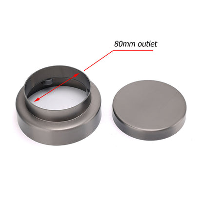 Gun Metal Round 100mm Diameter Tile Insert Floor Drain Shower Grate 75mm Outlet - Image 4
