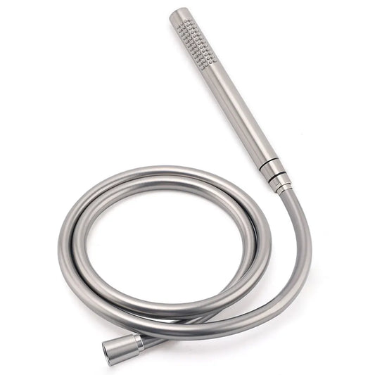WELS Brushed Nickel Dual Shower Set Sliding Rail Arm 12" Round Head Handheld Rose Combo - Image 7