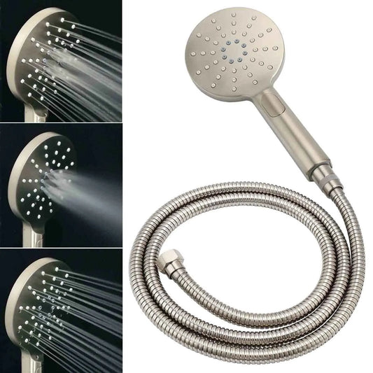 Brushed Nickel 2in1 Round 8" Stainless Steel Rain Head Shower Handheld Sliding Rail Arm Set - Image 7