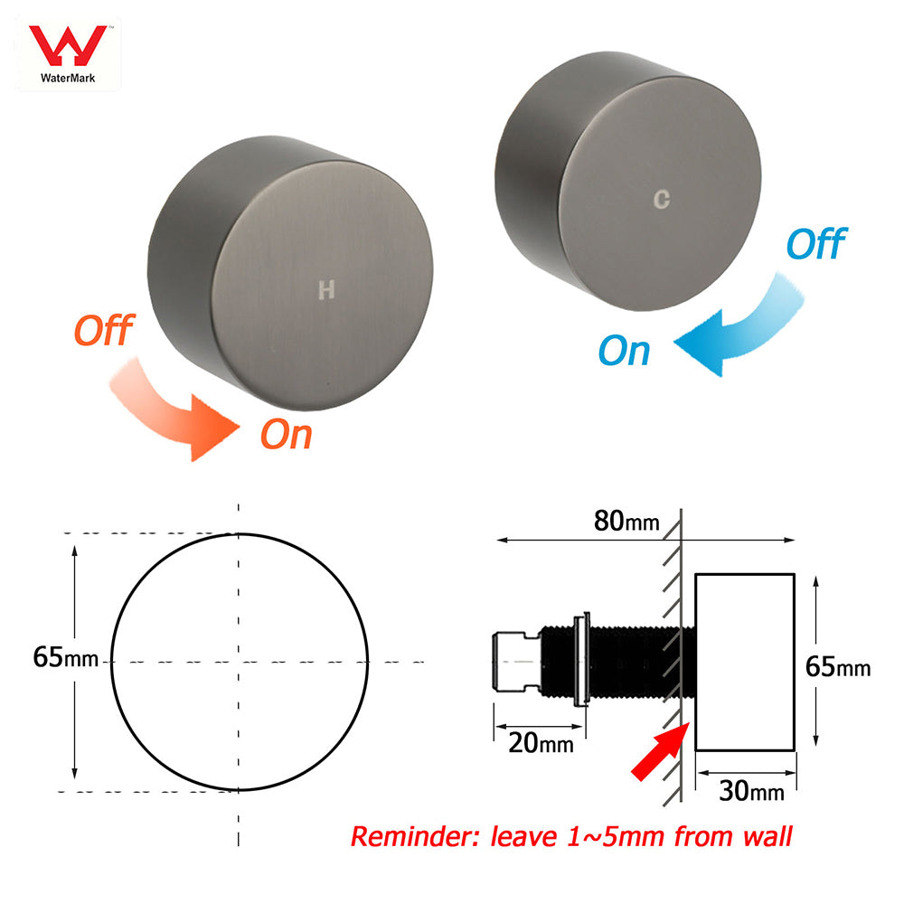 WELS Gun Metal Dual Round Shower Head 10" Rain Head Stainless Steel Handheld Sliding Rail Diverter Set - Image 5