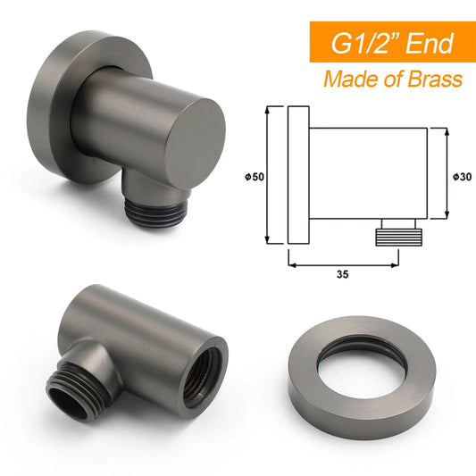 WELS Gun Metal 2in1 Round Shower Set 10" Rain Head Metal Handheld Sliding Rail Small Face Mixer - Image 6
