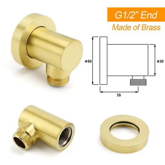 WELS Brushed Gold Round 12" Shower Head Single Mode Handheld Rose Sliding Rail Twin Taps Set - Image 6