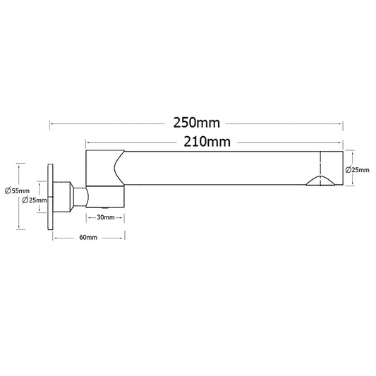 Brushed Gold Round Basin Wall Mounted Faucet Outlet Swivel Bathtub Stainless Steel Spout - Image 6