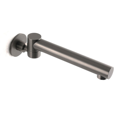 Gun Metal Round Wall Mounted 180 Swivel Bathtub Faucet Water Outlet Vanity Spout - Image 4