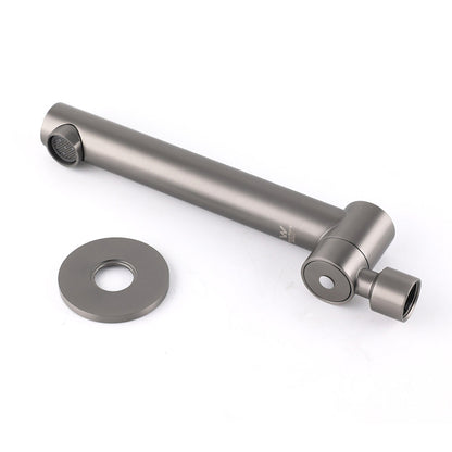 Gun Metal Round Wall Mounted 180 Swivel Bathtub Faucet Water Outlet Vanity Spout - Image 6