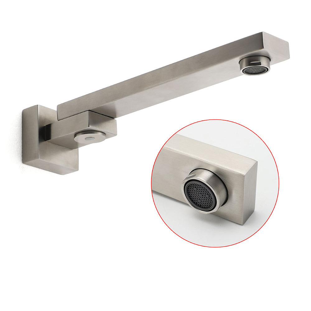 Brushed Nickel Square Stainless Steel Swivel Spout Bathtub Bubble Faucet Outlet - Image 2