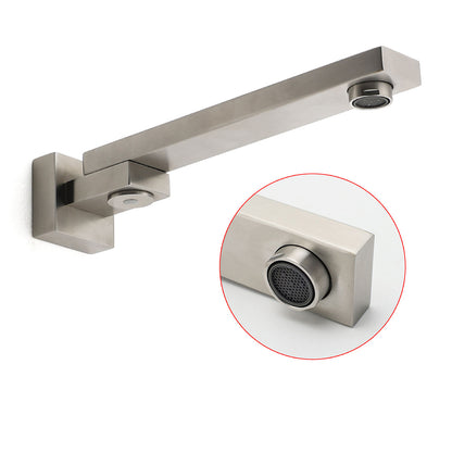 Brushed Nickel Square Stainless Steel Swivel Spout Bathtub Bubble Faucet Outlet - Image 2