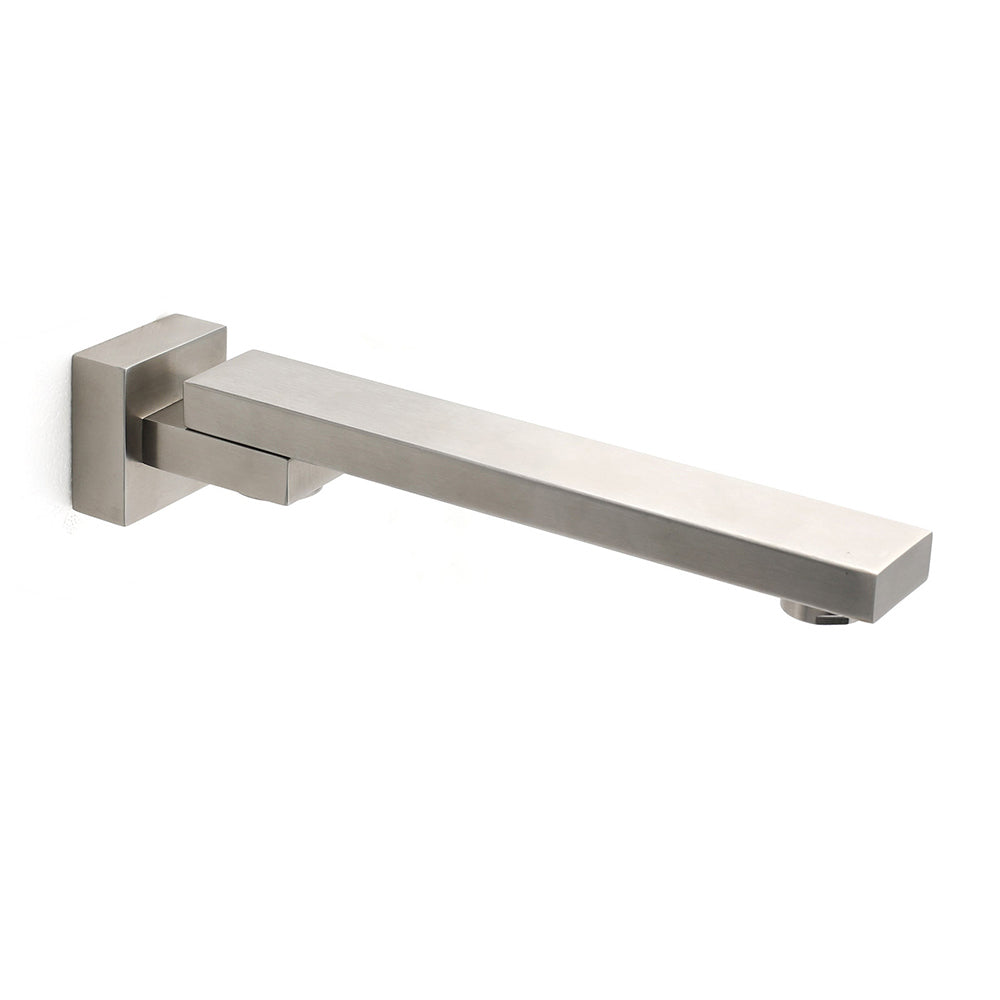 Brushed Nickel Square Stainless Steel Swivel Spout Bathtub Bubble Faucet Outlet - Image 6