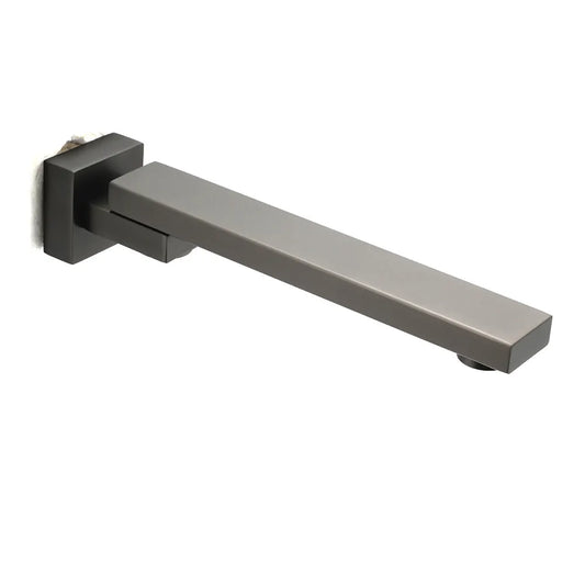 Gun Metal Square Stainless Steel 180 Swivel Bathtub Faucet Water Outlet Spout - Image 2
