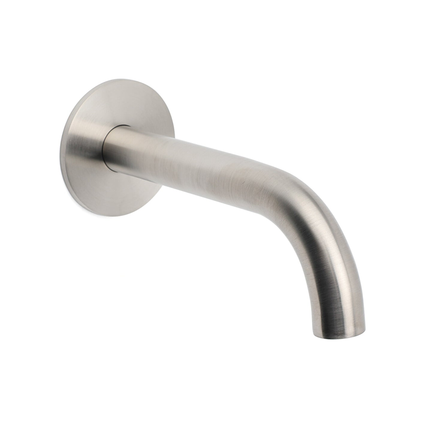 Brushed Nickel 150mm Round Curve Faucet Water Outlet Swivel Bathtub Filler Spout - Image 3