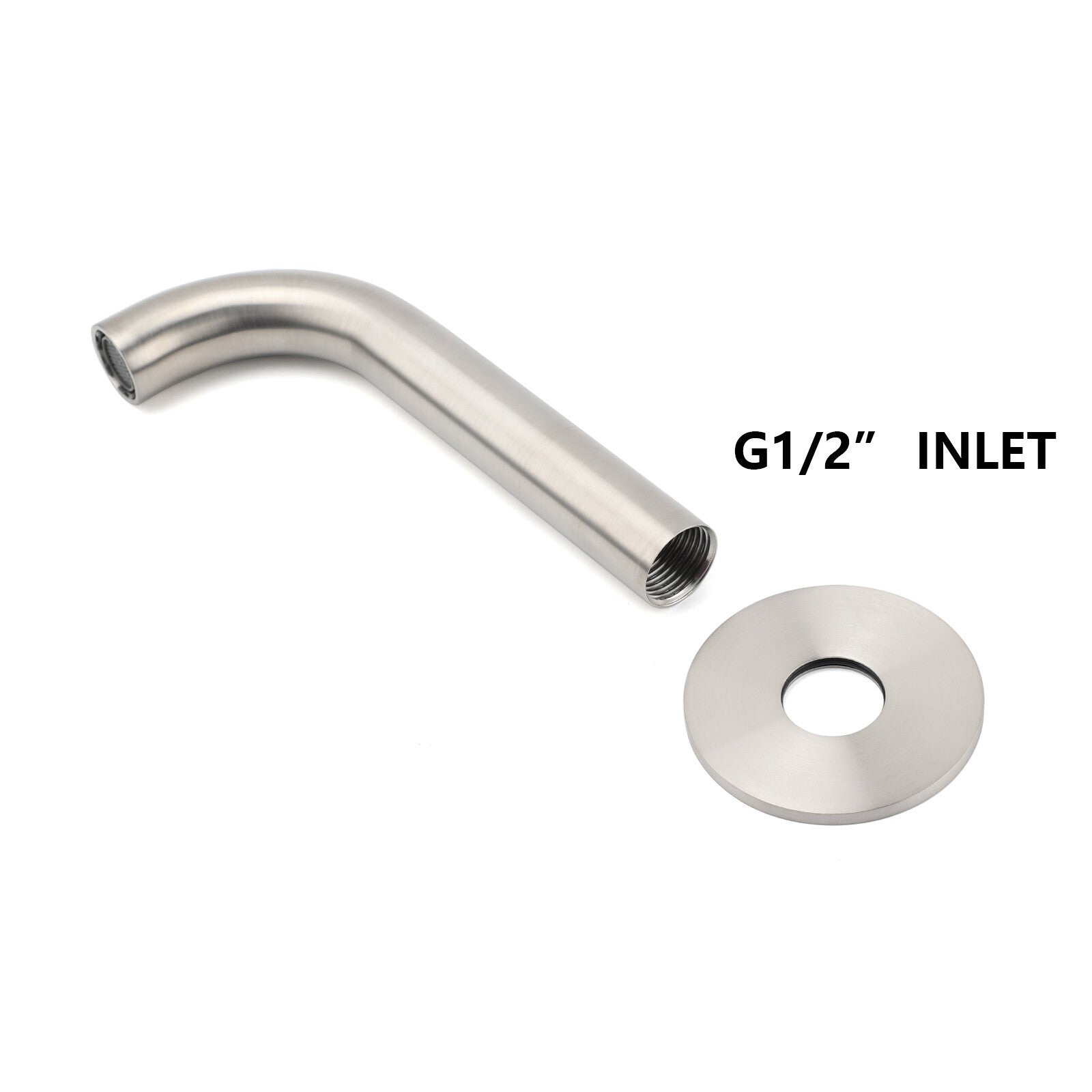 Brushed Nickel 150mm Round Curve Faucet Water Outlet Swivel Bathtub Filler Spout - Image 5