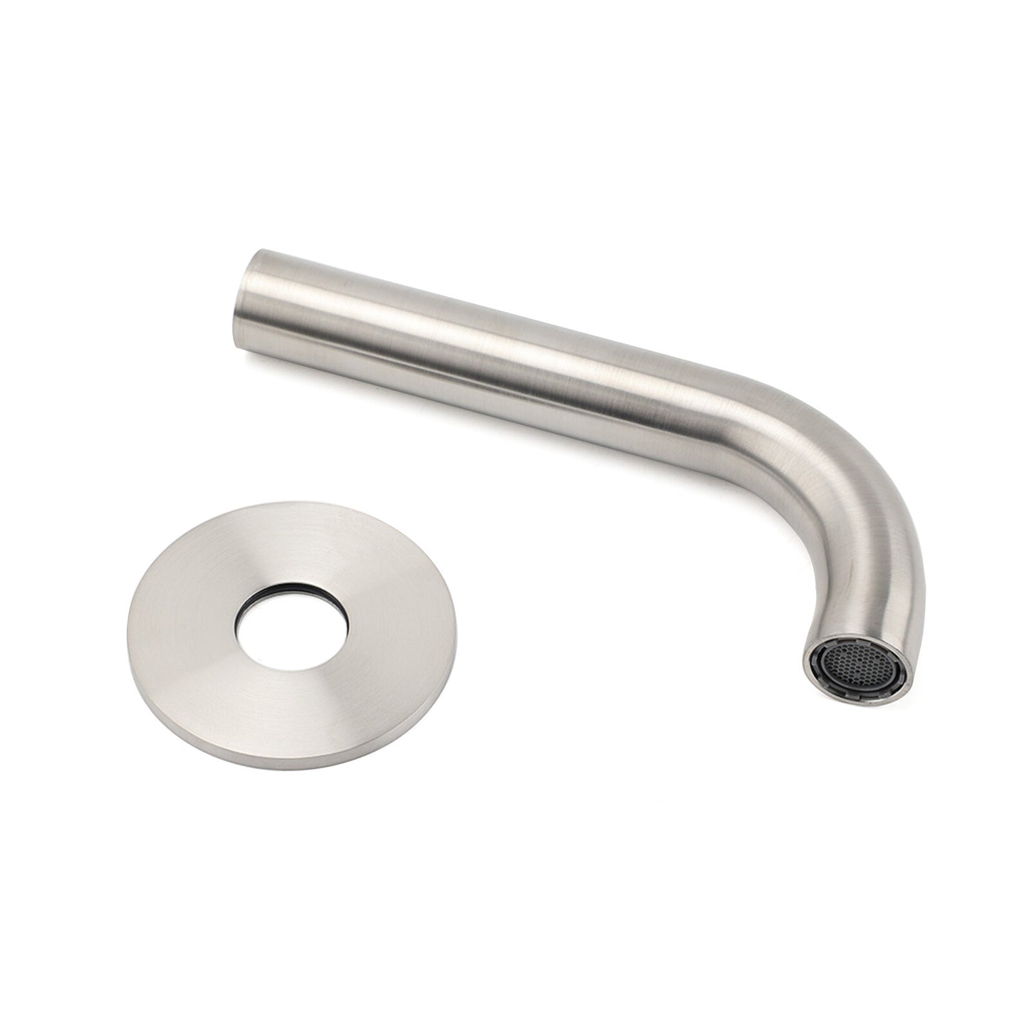Brushed Nickel 150mm Round Curve Faucet Water Outlet Swivel Bathtub Filler Spout - Image 6
