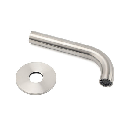 Brushed Nickel 150mm Round Curve Faucet Water Outlet Swivel Bathtub Filler Spout - Image 6