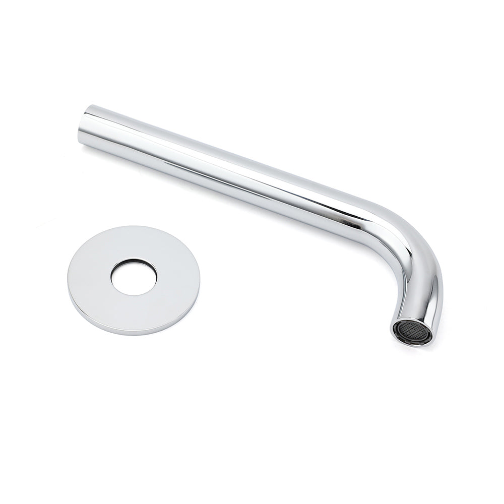 Polisehd Chrome Round 200mm Length Faucet Outlet Bath Tub Water Filler Spout Kit - Image 5