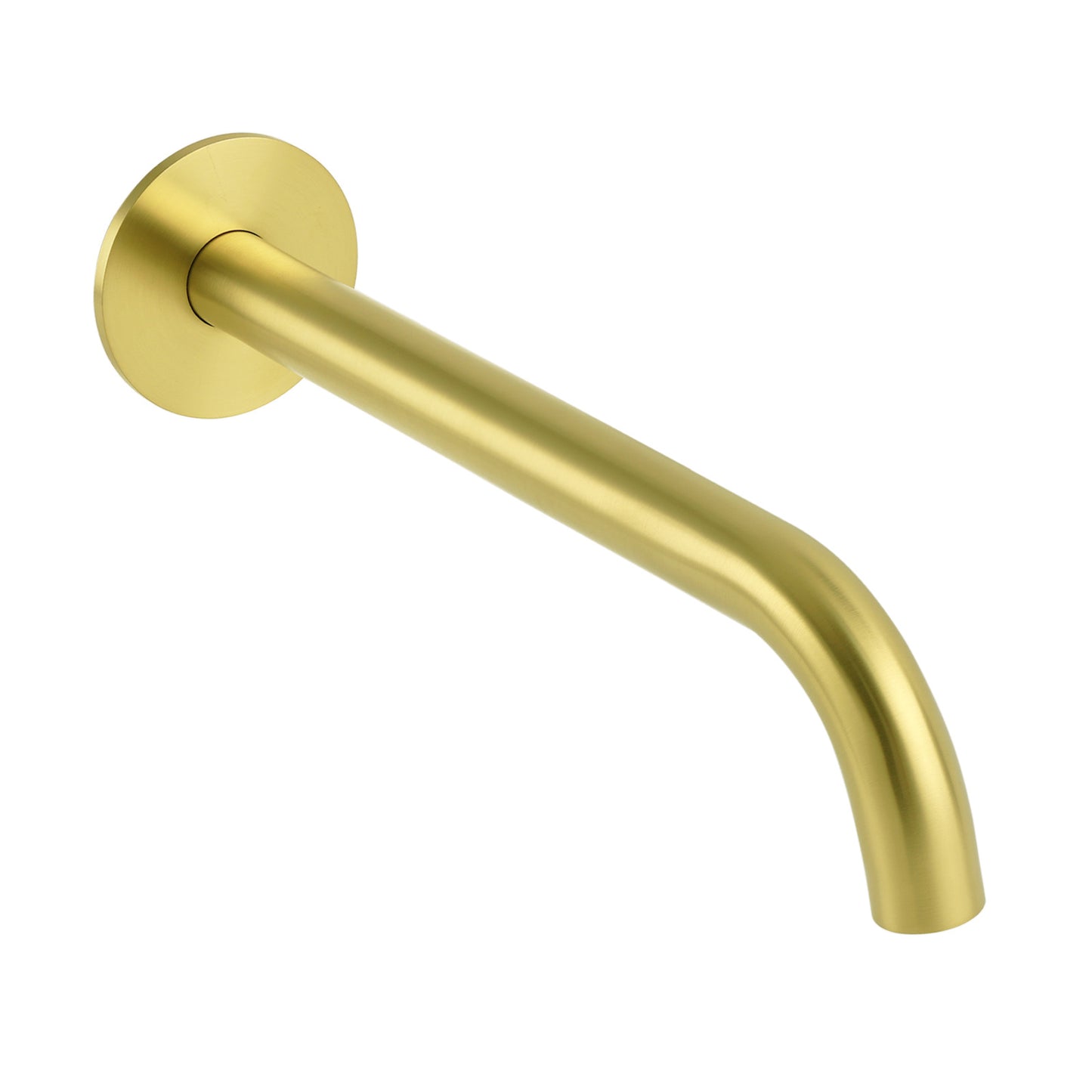 Brushed Gold Round 250mm Spout For Bathroom Tub Wall Mounted Water Filler Outlet - Image 3
