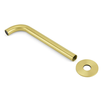 Brushed Gold Round 250mm Spout For Bathroom Tub Wall Mounted Water Filler Outlet - Image 5