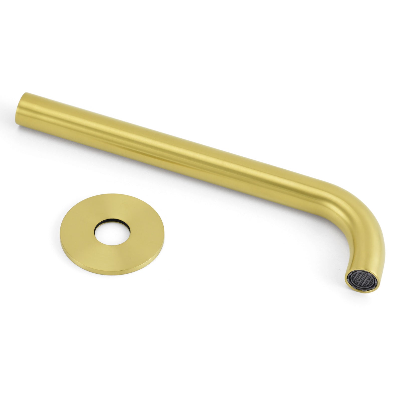 Brushed Gold Round 250mm Spout For Bathroom Tub Wall Mounted Water Filler Outlet - Image 6