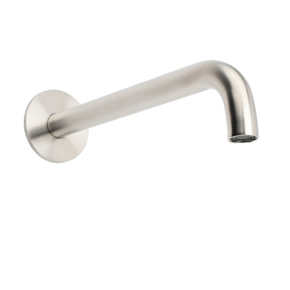 Brushed Nickel Round 250mm Long Spout Bath Tub Wall Mounted Water Filler Outlet - Image 4