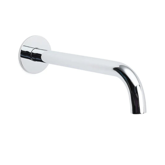 Polisehd Chrome Round 250mm Long Water Filler Spout Bath Tub Wall Mounted Outlet