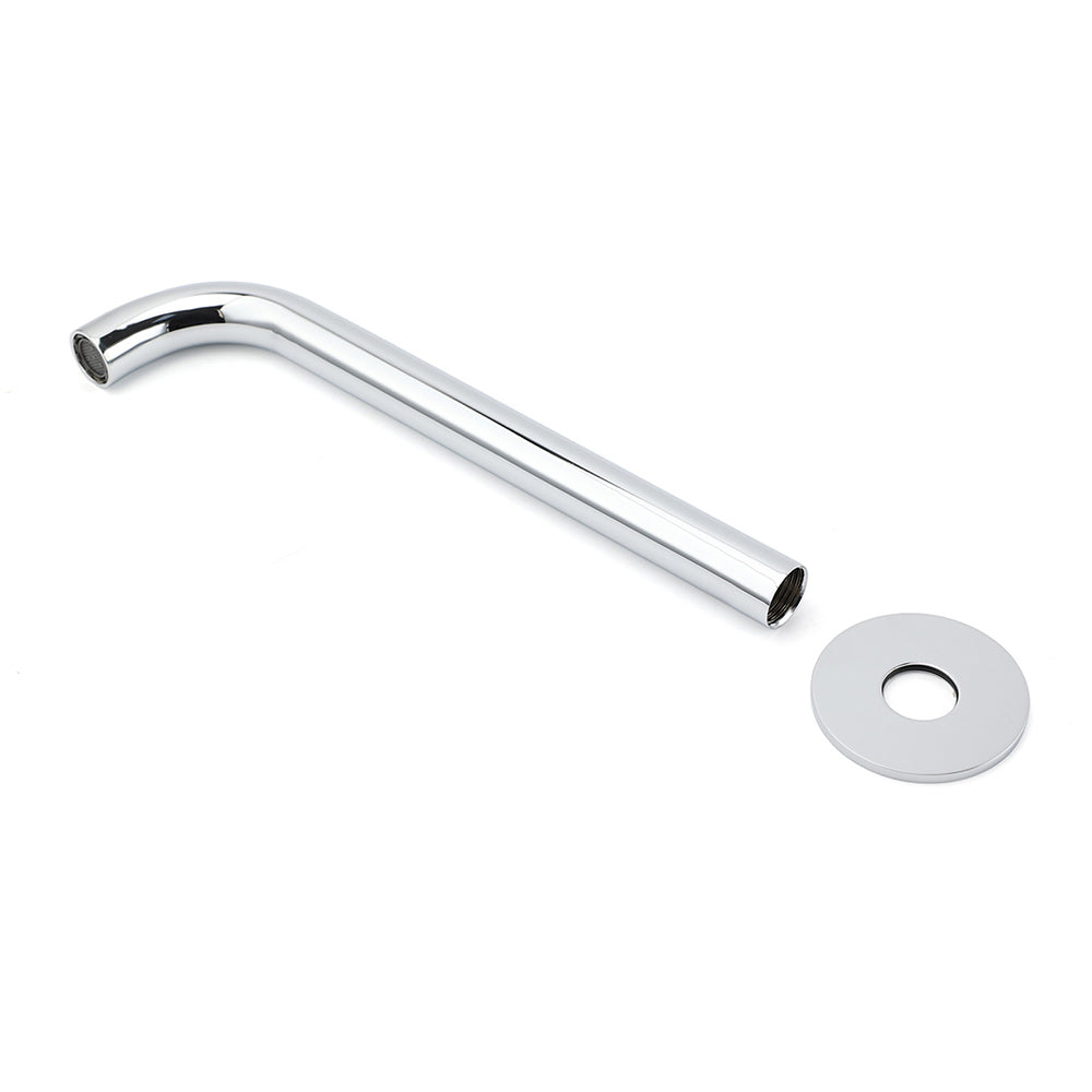 Polisehd Chrome Round 250mm Long Water Filler Spout Bath Tub Wall Mounted Outlet - Image 5